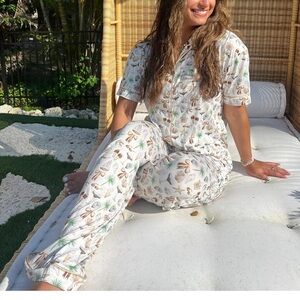 Tropical Print Women's Pajama Set